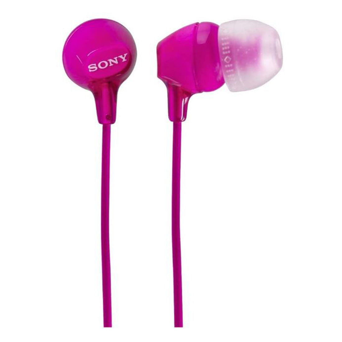 Sony Auricolari in Silicone rosa con filo Cuffie stereo in-ear con isolamento dei rumori