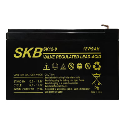 SKB Batteria al piombo SK12-9, batteria ricaricabile 12V 9AH serie SK, tecnologia AGM piastra piana regolate con valvola