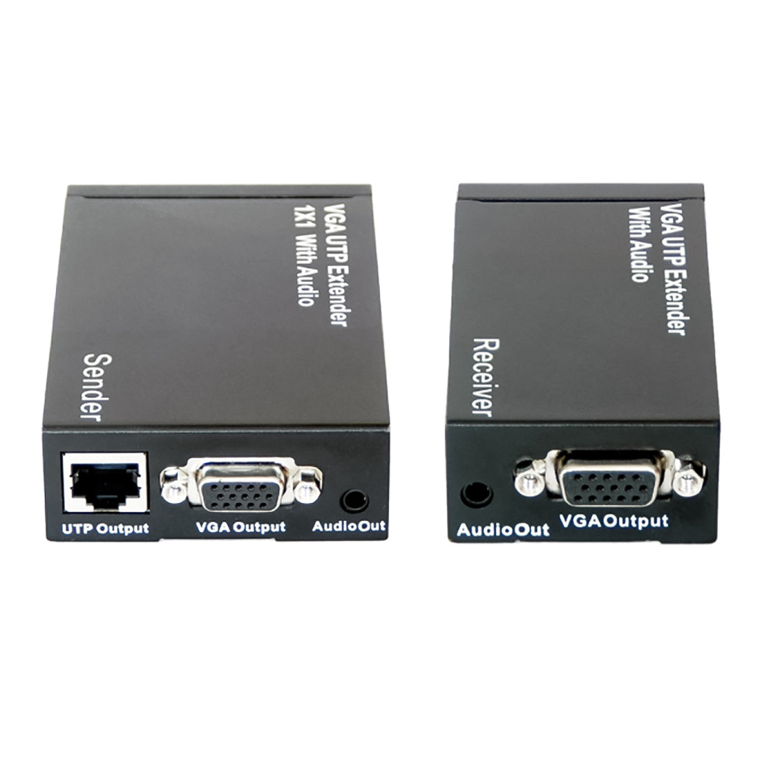 GBC Adattatore estensore VGA su cavo Ethernet fino a 300m con audio, extender VGA