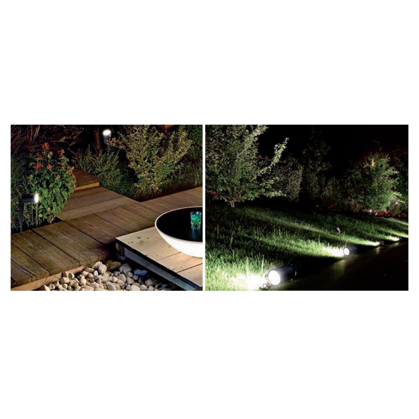 Life Luce led, faretto da giardino con picchetto punto luce colore bianco caldo 3000K con filtri colorati