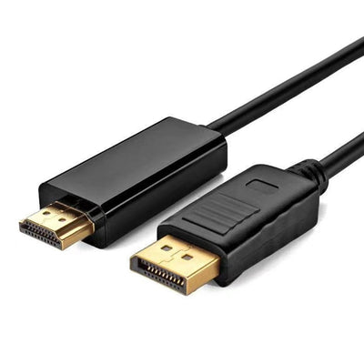 GBC Cavo da DisplayPort a HDMI, 4K Ultra HD, per HDTV, monitor e proiettori, cavetto con connettori in oro, 2 metri