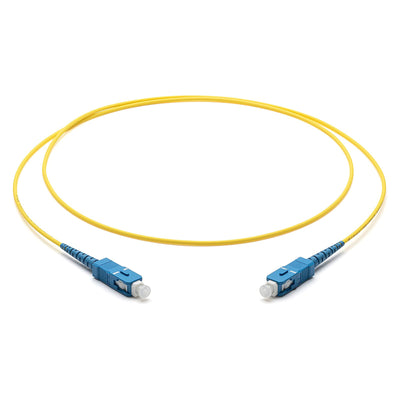 GBC Cavo patch in fibra ottica da 1m, cavo con connettori SC/APC, tipo simplex monomodale, diametro fibra 9/125 micron