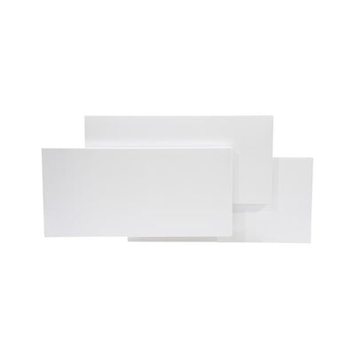 Life LED wall light, IP20, with 3000K warm light, wall lamp, 265x125mm, in white aluminum