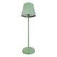 JOlight LED table lamp with rechargeable battery, green aluminum lampshades, touch switch, dimmable light intensity