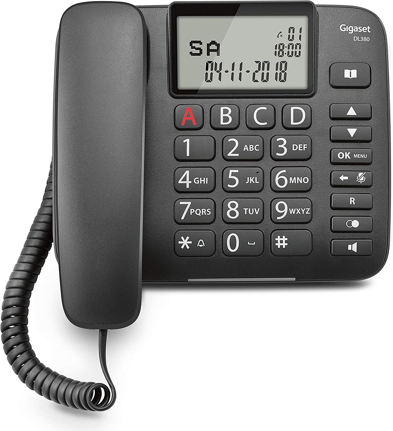 Gigaset Telefono fisso con tasti grandi, con vivavoce, ampio display e funzione non disturbare