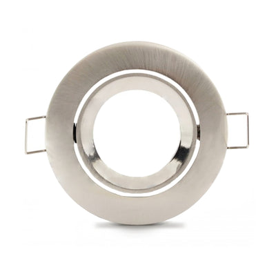 Alpha Elettronica Polished support for LED lamp, with adjustable ring, GU10 connection, Ø83mm