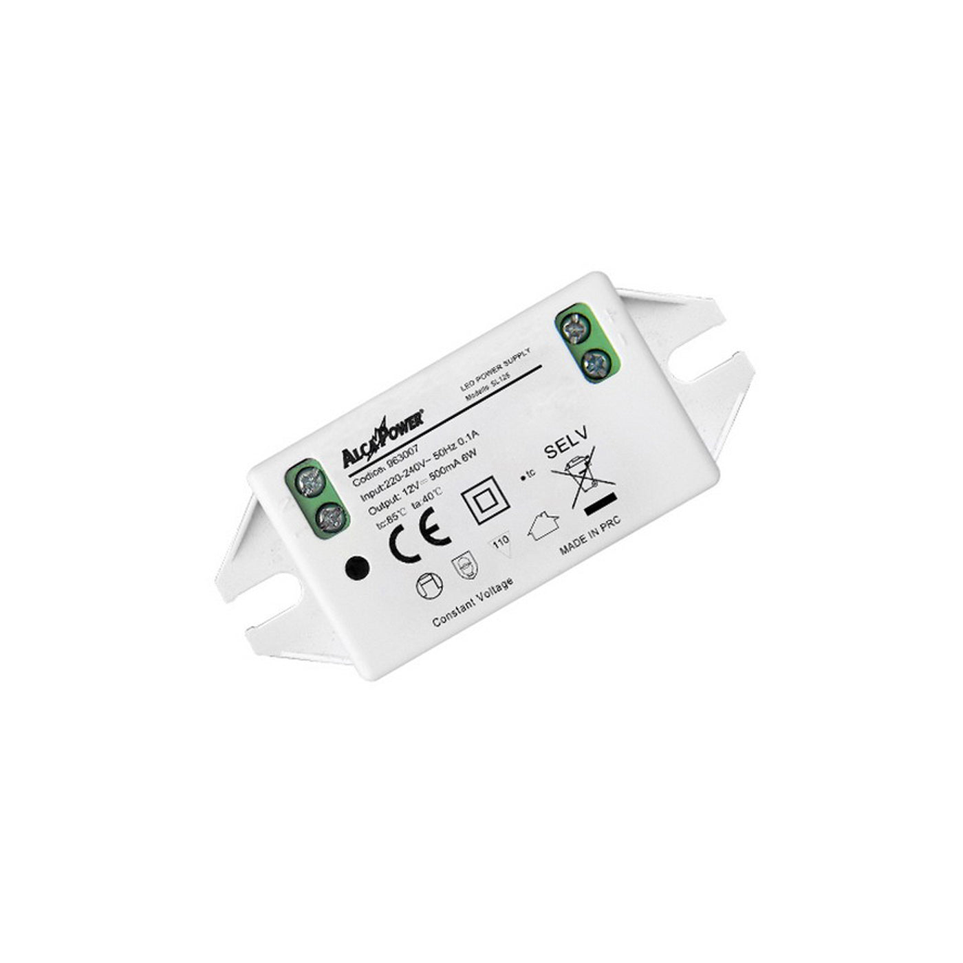 Alcapower IP20 Switching Power Supply, 12V power supply, 6W 0.5A, power supply for lighting technology