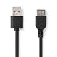 Câble Nedis USB 2.0 nickelé 480 Mbit, USB-A mâle vers USB-A femelle, longueur de câble 3 m