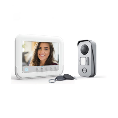 Interphone vidéo Avidsen 7" à 2 fils, accès RFID gamme YLVA 3+, interphone vidéo à vision nocturne