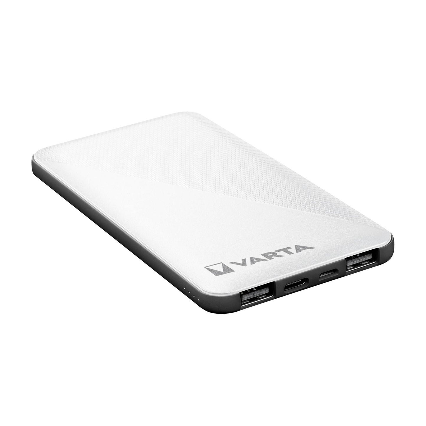 VARTA Power Bank 5000mAh con una uscita USB-C e due uscite USB-B, ricarica veloce, carica fino a 3 dispositivi contemporaneamente