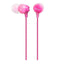 Sony Auricolari in Silicone rosa con filo Cuffie stereo in-ear con isolamento dei rumori