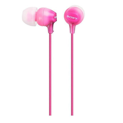 Sony Pink Silicone Wired Earphones In-ear stereo headphones with noise isolation