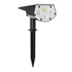 REXER Faretto con ricarica solare, faretto segna passi, faro da giardino con sensore crepuscolare, faro led luce naturale
