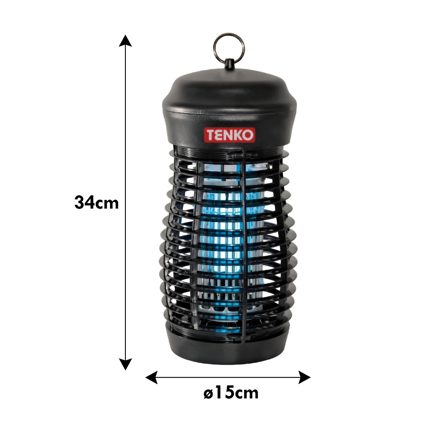 Tenko FlyTrap out 18 Lampada insetticida UV 18W, lampada antizanzare elettrica con predisposizione vassoio estraibile (non incluso), zanzariera elettrica per esterni ed interni 40m