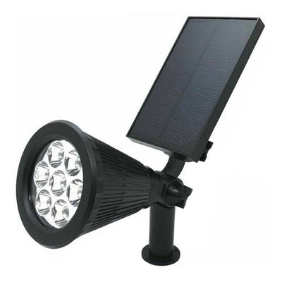 REXER Spotlight with solar charging, step marker spotlight, with twilight sensor, white light LED spotlight