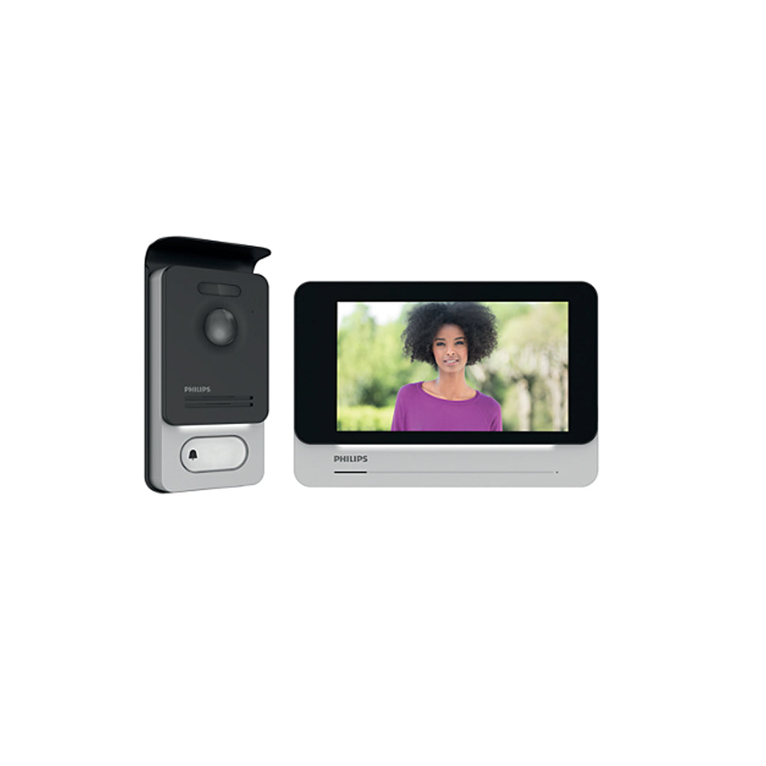 Philips Wi-Fi video intercom, wireless video intercom, 7" touch screen monitor, smart intercom with smartphone monitoring