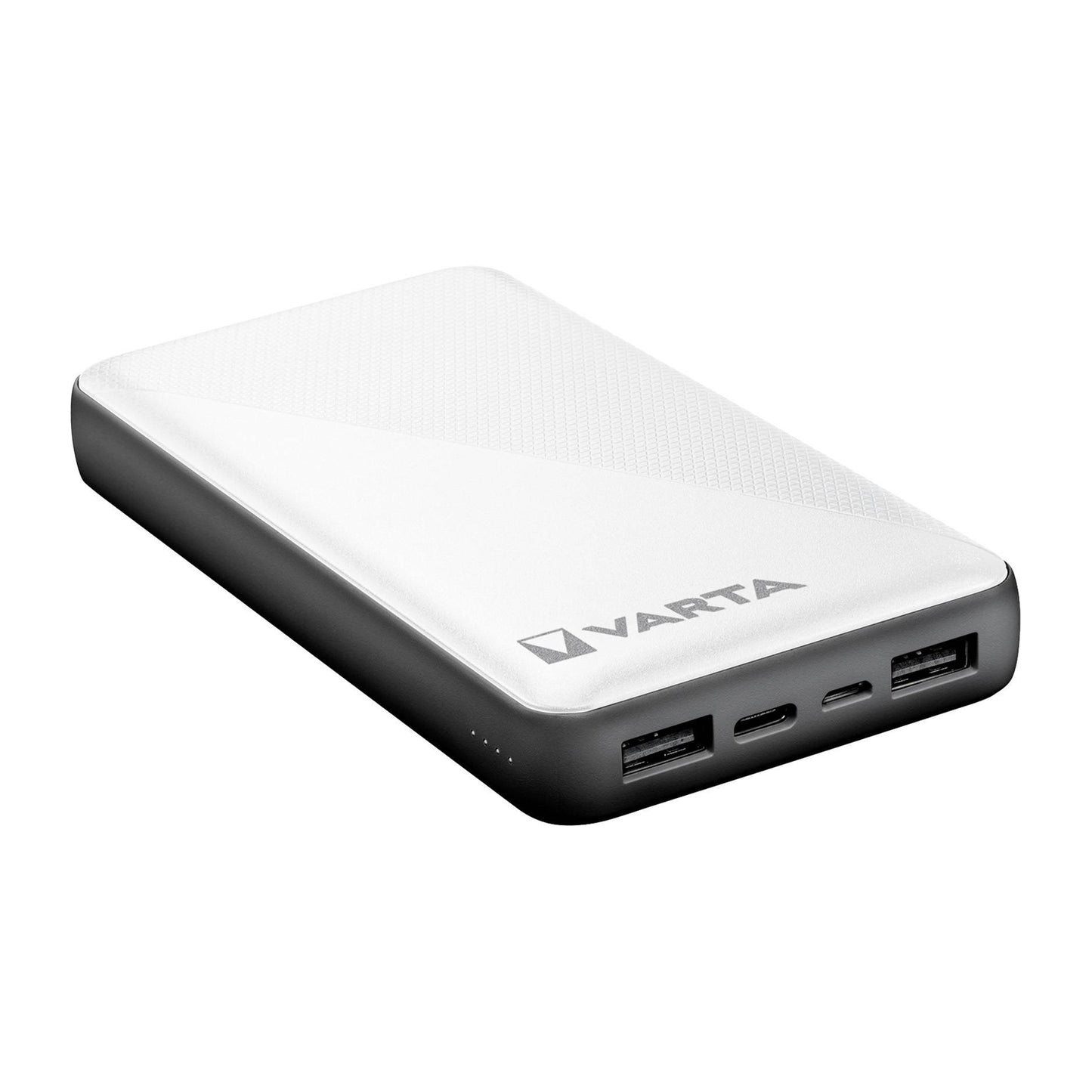 VARTA Power Bank 15 000 mAh avec une sortie USB-C et deux sorties USB-B, charge rapide, charge jusqu'à 3 appareils simultanément