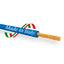Icel Cavo elettrico unipolare 1.5mm FS17, prodotto in Italia, filo elettrico per impianti, cavo per auto e moto, cavo antincendio blu, prezzo al metro