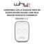 WHY EVO Multi-frequency rolling code remote control from 280 to 868 MHz, programmable self-learning gate opener, wide-range radio control with 4 buttons, white Magnolia White