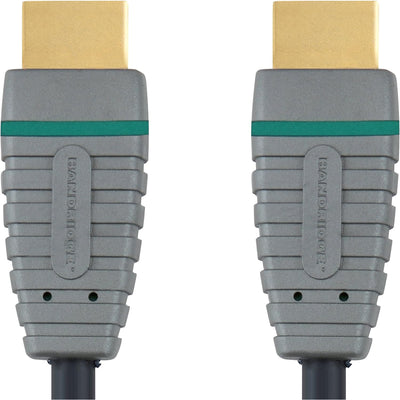 Bandridge Cavo HDMI alta velocità con Ethernet, contatti placcati in oro, Cavo HDMI High Speed with Ethernet, 2 m