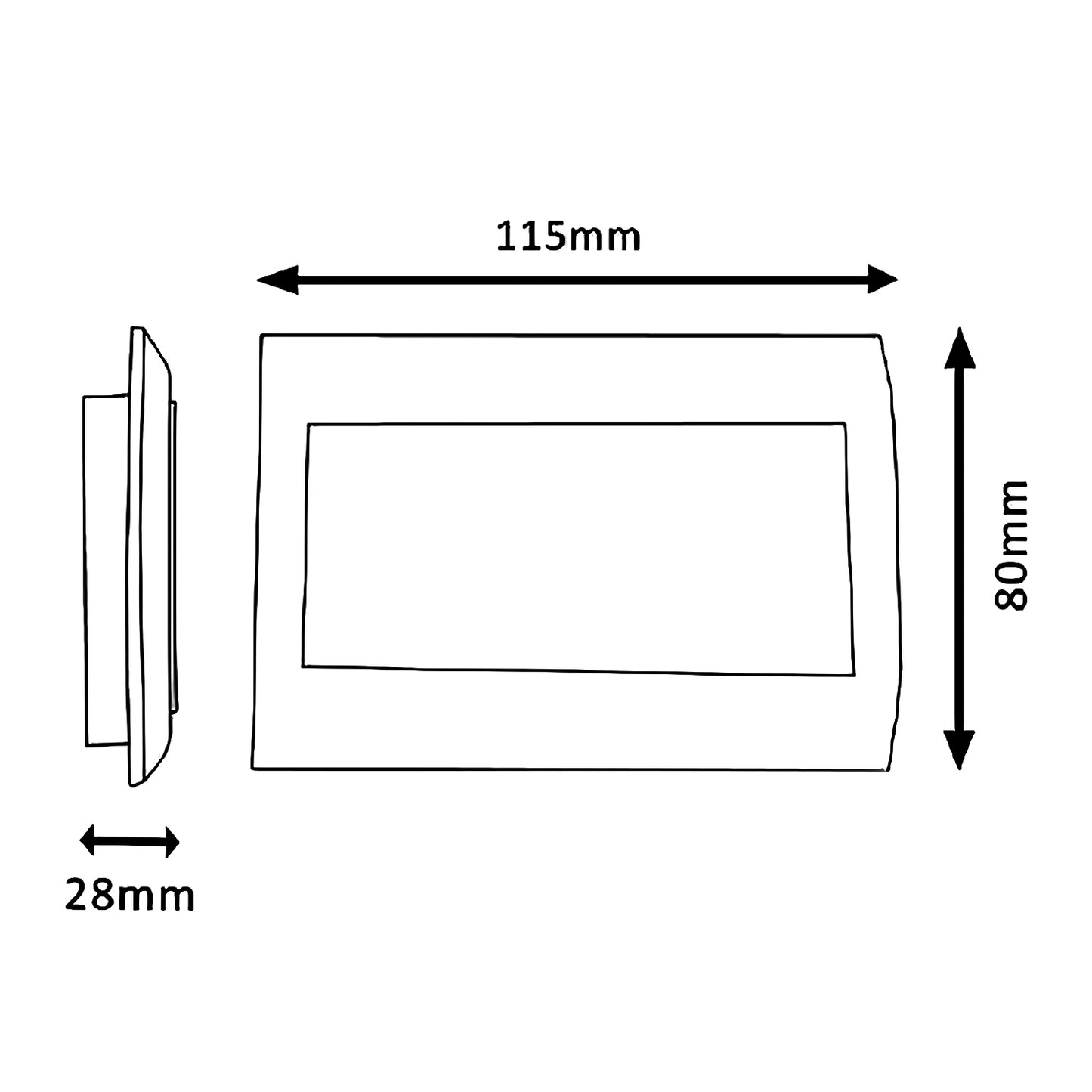 ON Anti-blackout LED lamp, 2W 160 lumen spotlight, 6500K cold light, recessed lamp, installation on 503 support, 12 LED emergency light, IP20