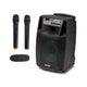 Audiodesign Pro Haut-parleur actif portable alimenté par batterie, haut-parleur actif avec microphones sans fil, haut-parleur woofer 380 mm, haut-parleur Bluetooth