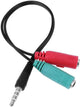 Adaptateur casque GBC avec microphone pour PC, adaptateur audio prise jack 3,5 mm, câble audio stéréo