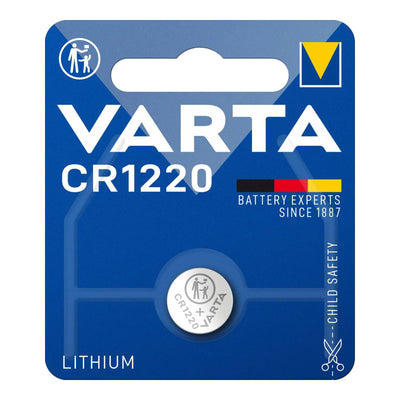 VARTA CR1220 Lithium coin cell battery 3V, flat cell, specialist, diameter 12.5mm