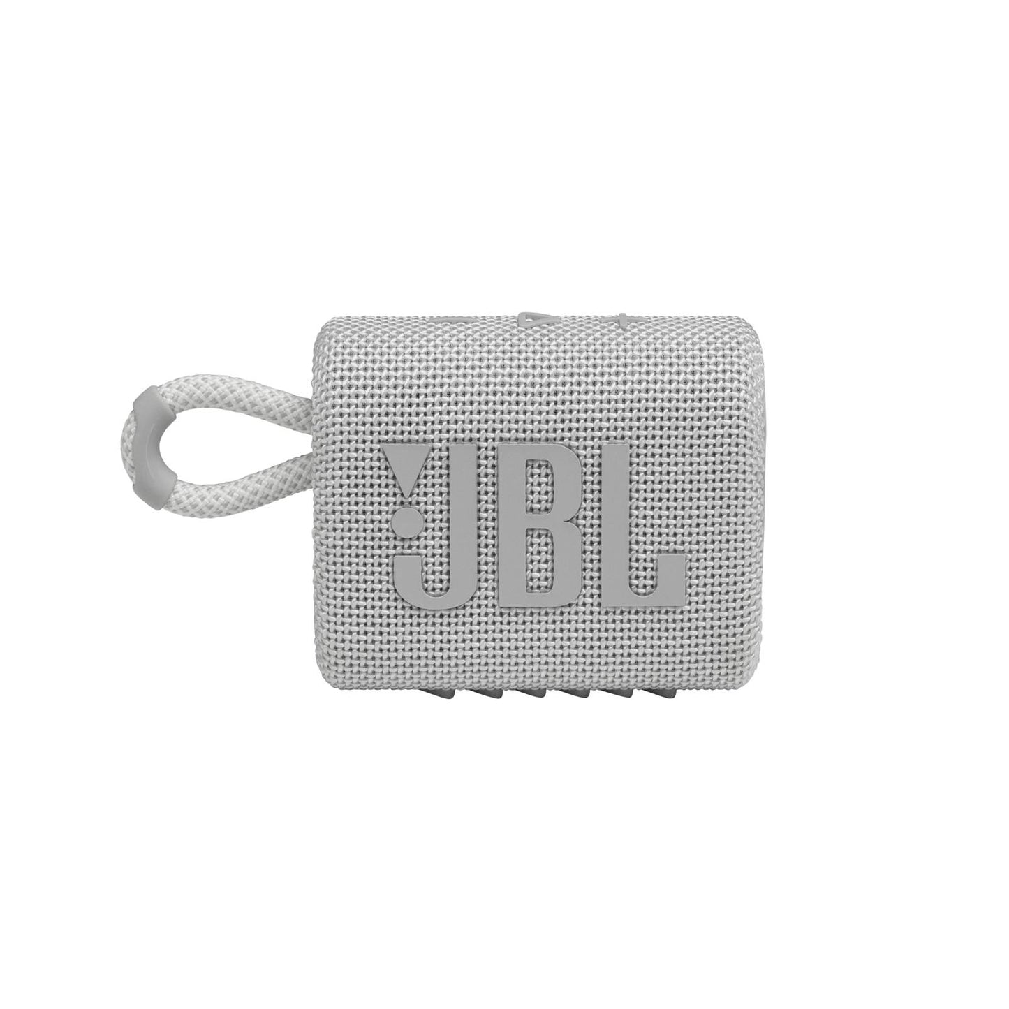 JBL GO 3 Portable Bluetooth Speaker, Wireless Speaker Box with Compact Design, IPX67 Water and Dust Resistant, up to 5 h of Battery Life, USB, White