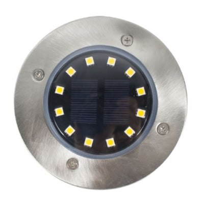 REXER Spot LED avec charge solaire, spot de balisage, spot de jardin avec capteur crépusculaire, spot LED