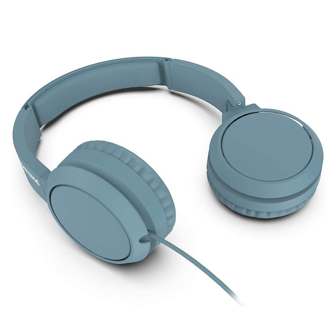 PHILIPS Arched on-ear headphones with cable, deep bass and defined highs, foldable headphones with integrated gray microphone