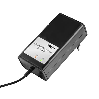 Ansmann Chargeur de pack batterie 2000 mA Li-ion, LBC 2 cellules, fiche primaire interchangeable, jeu de 8 adaptateurs