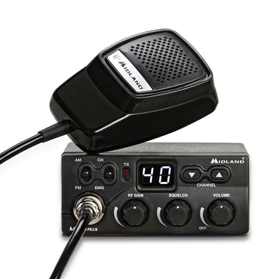 Midland M Zero Plus Ricetrasmettitore veicolare CB, 40 canali AM/FM, ricetrasmittente con microfono