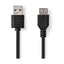 NEDIS USB-A cable Male - female, USB 2.0 cable, speed 480 Mbps, 1 meter