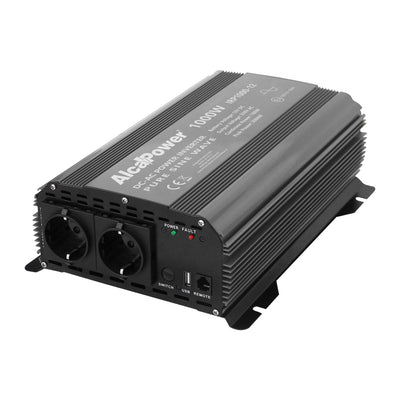 Alcapower Inverter Sinusoidale Pura 1000W, IN 24V DC OUT 230V AC, convertitore di corrente 924210