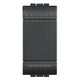 Bouton poussoir unipolaire Bticino, bouton poussoir 1P NO 10A 250 Vac, bouton poussoir à bascule, couleur anthracite, série vivante