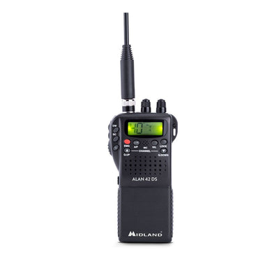 Midland Alan 42 DS multiband transceiver, portable CB transceiver, LCD display and noise blanker