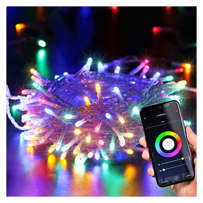 Decoled Série linéaire LED Bluetooth 17 m, câble flexible 120 LED RVB étanches, contrôlées par application, lumières LED adaptées pour chambre à coucher, Noël, fête et décoration d'intérieur