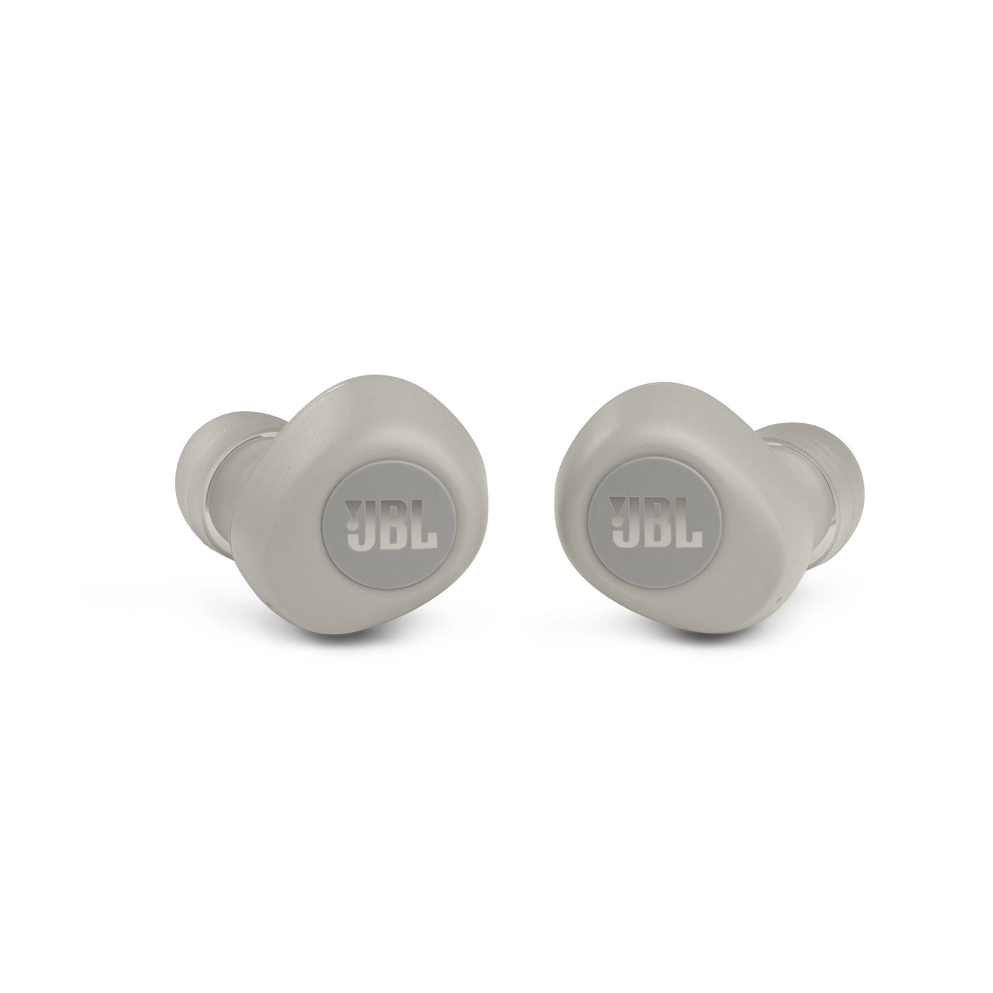 JBL Wave 100 True Wireless Bluethooth In-Ear Headphones, pocket earphones with JBL Deep Bass sound and Dual Connect, 5+15 hours battery life, ivory color