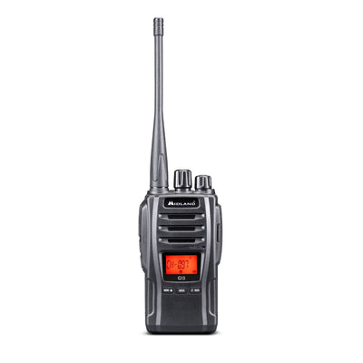 Midland G13 portable two-way radio, Walkie Talkie with 16 channels, IPX4 waterproof