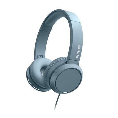 PHILIPS Arched on-ear headphones with cable, deep bass and defined highs, foldable headphones with integrated gray microphone