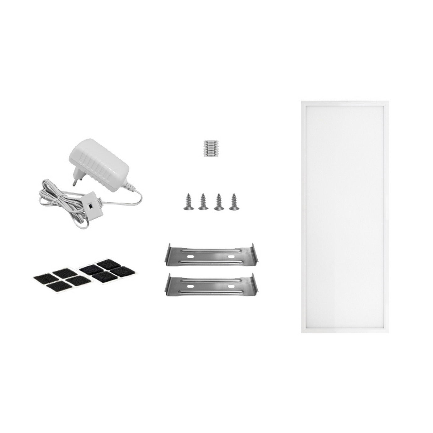 Alcapower Kit Pannello a LED 30x10 cm,12W, luce naturale 4000°K, Pannello LED con interruttore touch