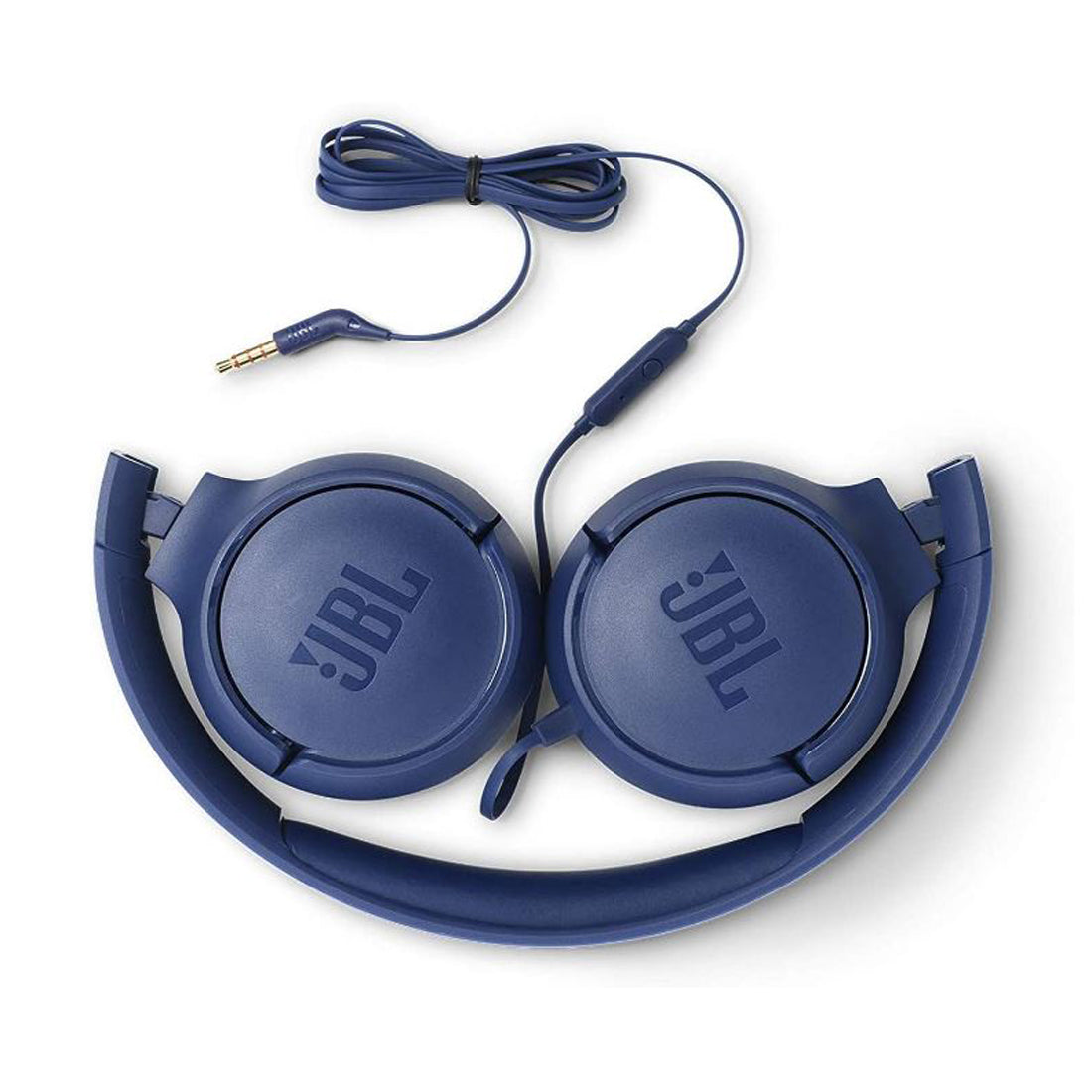 JBL cuffie blu sovraurali jack 3.5mm, cuffie ad archetto pieghevoli con microfono e pulsante di controllo