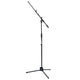 AudioDesign PRO PA MS 1 Professional microphone stand, metal main joint, universal microphone holder, telescopic rod, cable clip