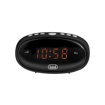 Trevi Orologio con 2 sveglie, orologio digitale con funzione Snooze e Dimmer, sveglia digitale da comodino