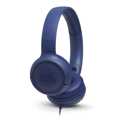 Jbl blue over-ear headphones, bluetooth with 11 hours of playback, foldable with microphone and remote control