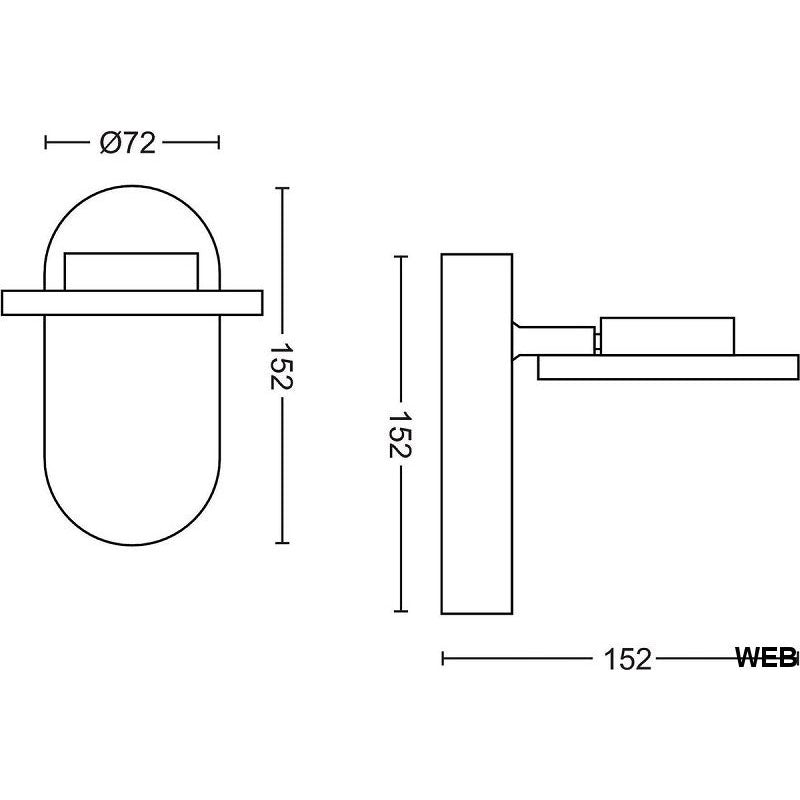 Philips Glissette WarmGlow faretto a LED 4W luce calda dimmerabile lampada a muro per camera