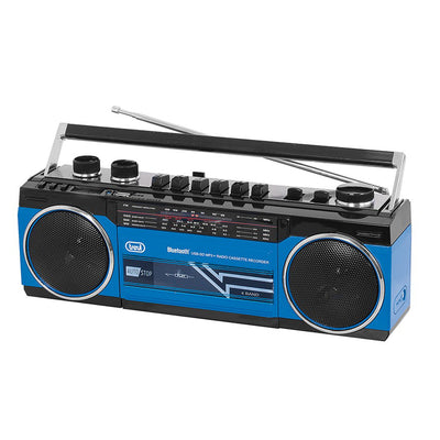 TREVI Radio registratore a cassette con bluetooth RR 501 BT blu