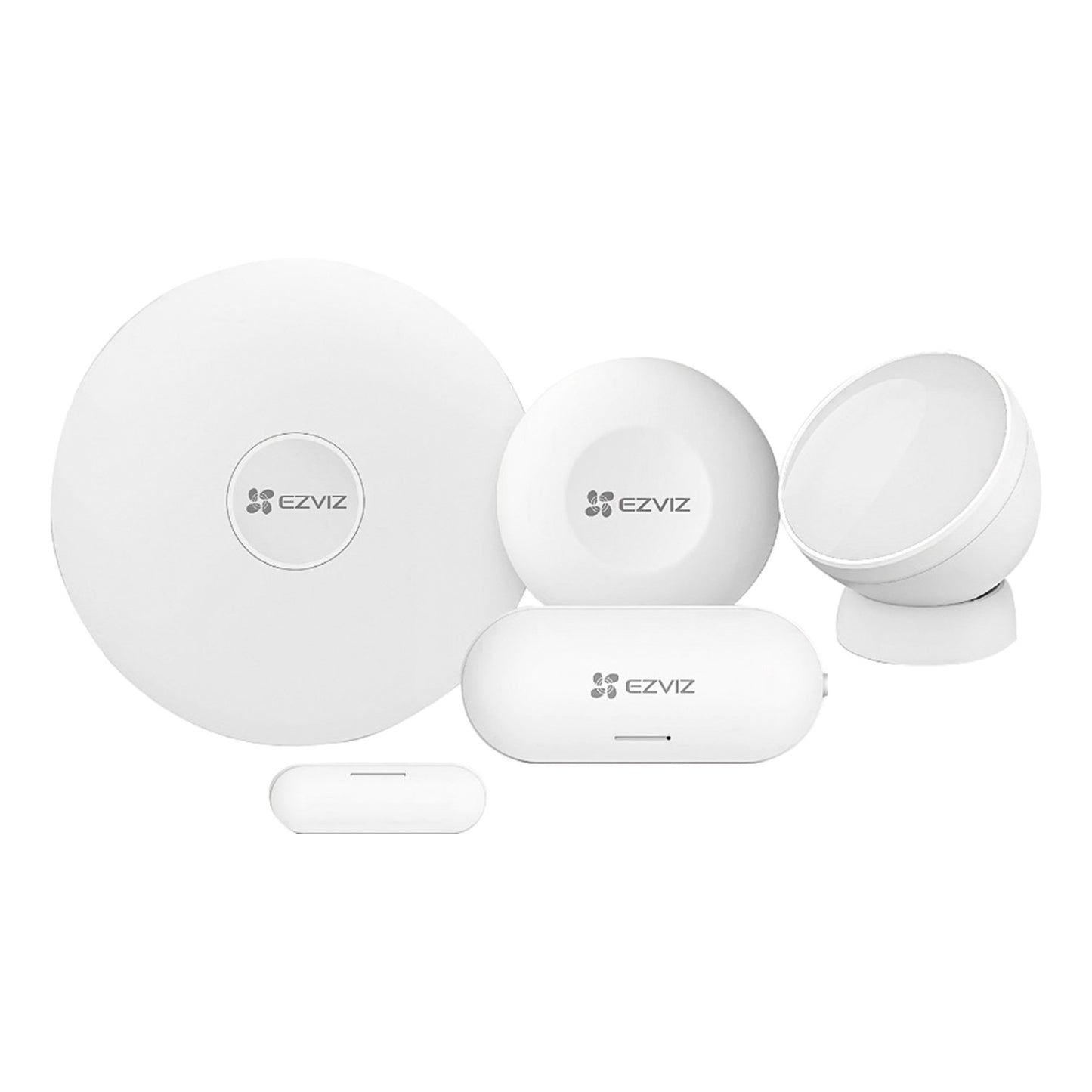Ezviz CS-B1 Kit sensori smart home, gateway domestico, sensore PIR, Sensore di apertura e chiusura, pulsante smart SOS, allarme istantaneo su smartphone