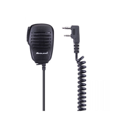 Microphone Midland Speaker avec PTT et clip rotatif - prise Kenwood 2 broches